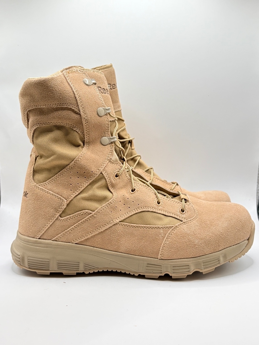 Reebok Dauntless Tactical Boots Mens 11.5 Wide Desert Tan 8 Inch RB8820 New